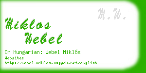 miklos webel business card